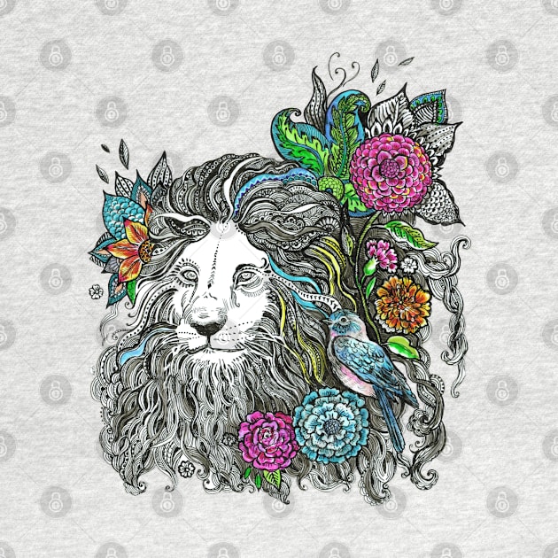 Floral Lion. by FanitsaArt